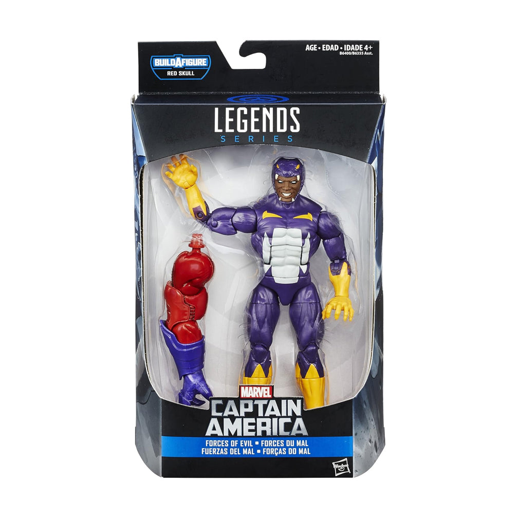 Marvel Legends Civil War Wave: Forces Of Evil Cottonmouth (Red Skull BAF)
