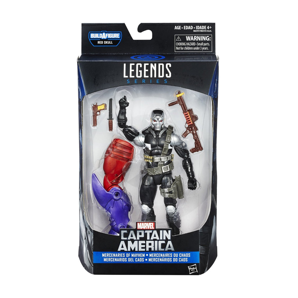 Marvel Legends Civil War Wave: Mercenaries of Mayhem Scourge Demolition Man (Red Skull BAF)
