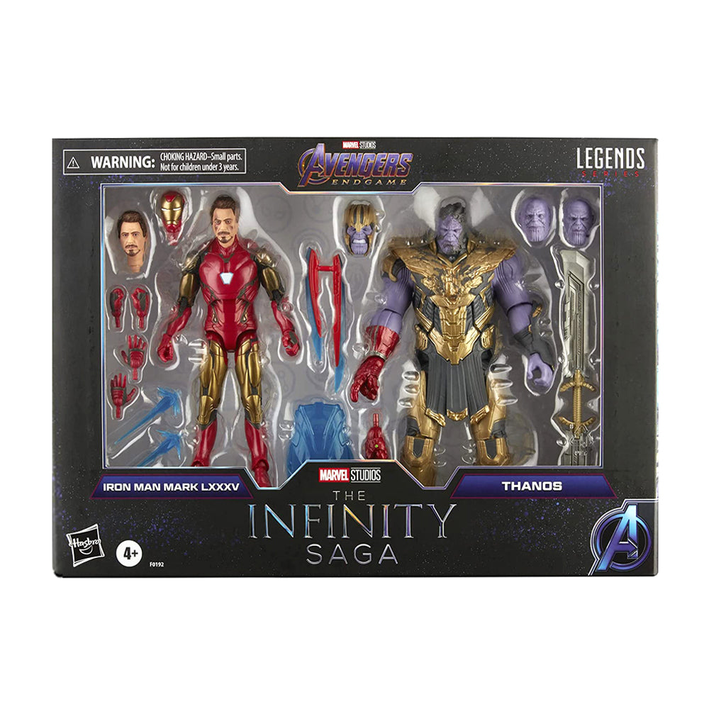 Marvel Legends Series The Infinity Saga: Iron Man Mark 85 Vs Thanos Action Figure 2-Pack