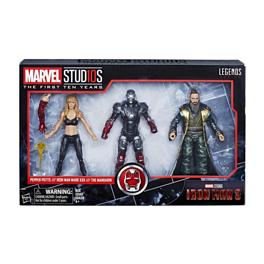 Marvel Legends Series Marvel Studios: The First Ten Years Iron Man 3 Marvel Legends Pepper Potts, Iron Man Mark XXII & The Mandarin Action Figure 3-Pack