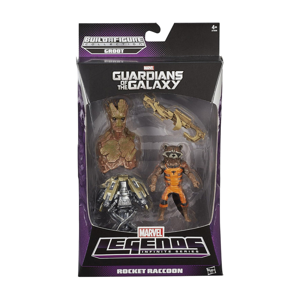 Marvel Legends Infinite Series Guardians of the Galaxy: Rocket Racoon Action Figure (Groot BAF)