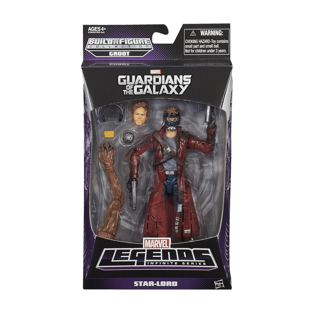 Marvel Legends Infinite Series Guardians of the Galaxy: Star-Lord Action Figure (Groot BAF)