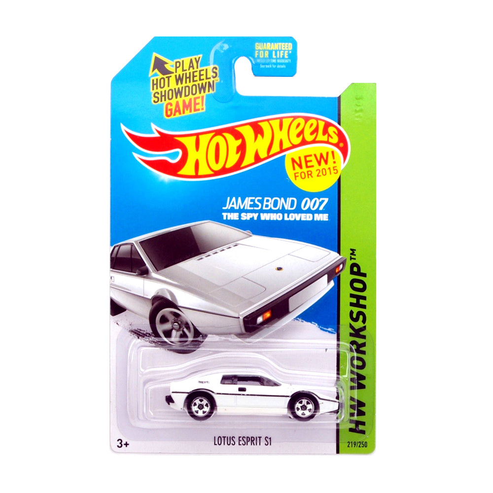 Hot Wheels 2015: James Bond 007 The Spy Who Loved Me - Lotus Esprit S1 - HW Workshop Long Card 219/250
