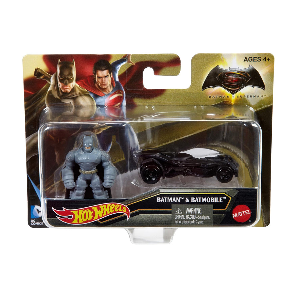 Hot Wheels Batman v Superman: Dawn of Justice - Armored Batman Mini Figure & Batmobile
