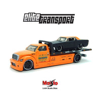 Load image into Gallery viewer, Maisto 1:64 Scale: Elite Transport Maisto Flatbed &amp; 1965 Pontiac GTO
