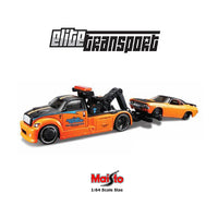 Load image into Gallery viewer, Maisto 1:64 Scale: Elite Transport - Maisto Wrecker &amp; 1970 Dodge Challenger RT
