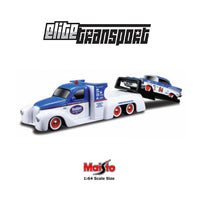 Load image into Gallery viewer, Maisto 1:64 Scale: Elite Transport - Missile Tow Flatbed &amp; 1957 Chevrolet Bel Air
