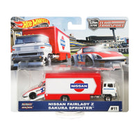 Load image into Gallery viewer, Hot Wheels Car Culture Team Transport - Nissan Fairlady Z &amp; Sakura Sprint
