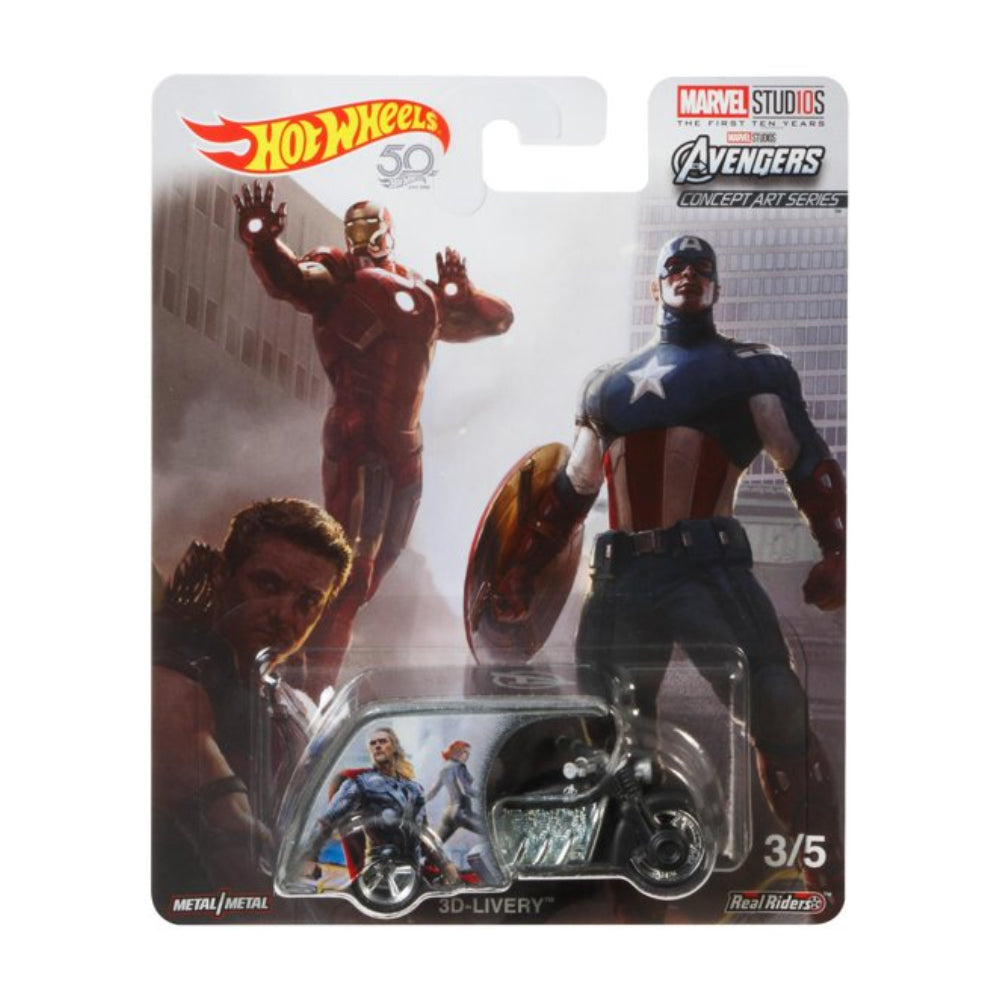Hot Wheels Premium Marvel Concept Art Series 3D-Livery