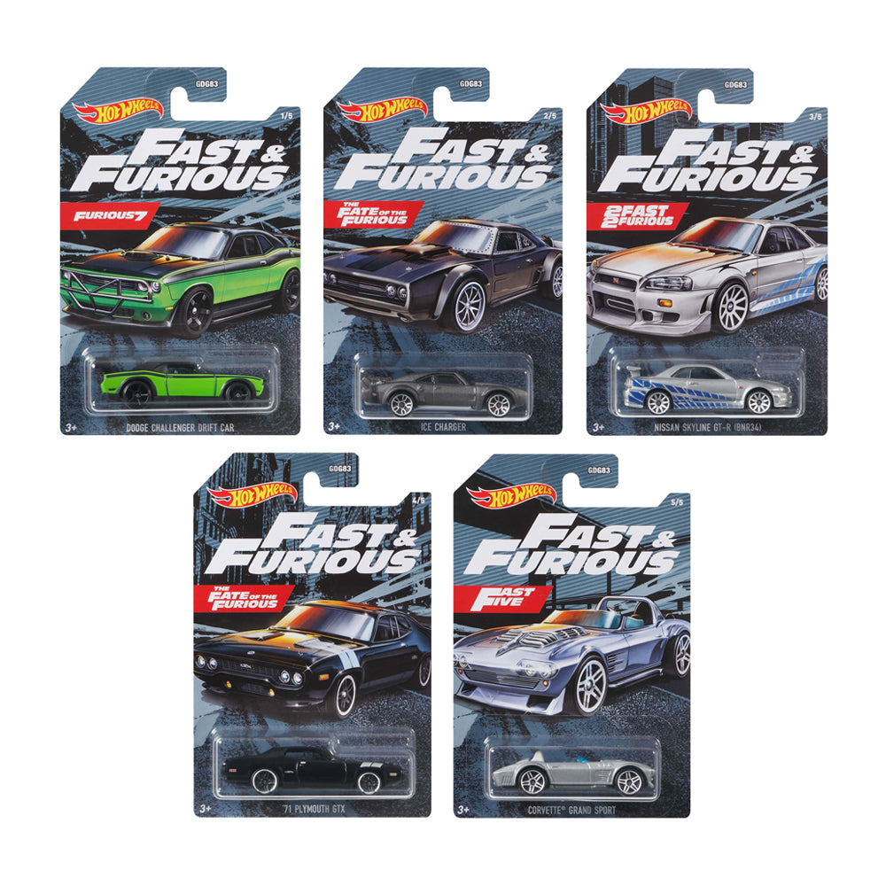 Hot Wheels 2021: Deco Fast & Furious - Set of 5