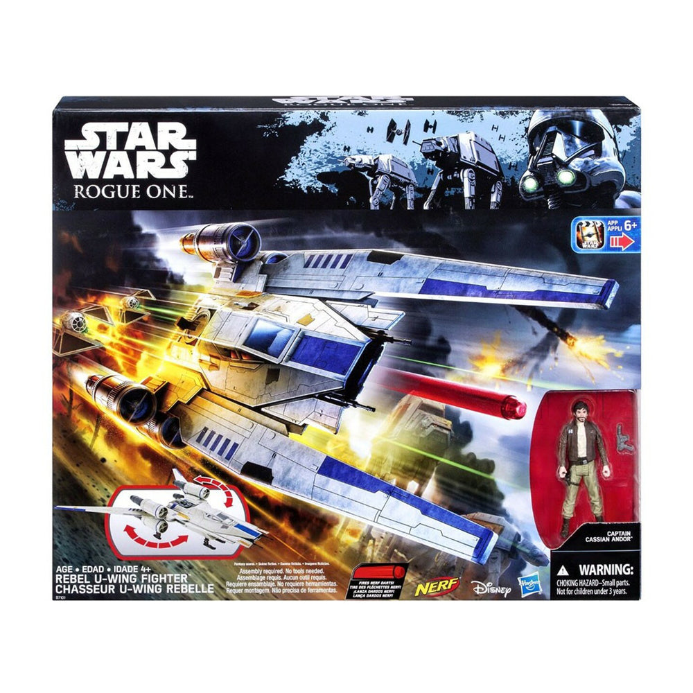 Star Wars Rogue One Rebel U-Wing Fighter with Captain Cassian Andor 3.75 Inch Action Figure