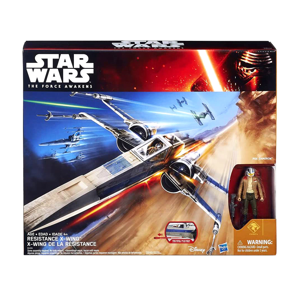 Star Wars The Force Awakens Resistance  X-Wing with Poe Dameron 3.75 Inch Action Figure