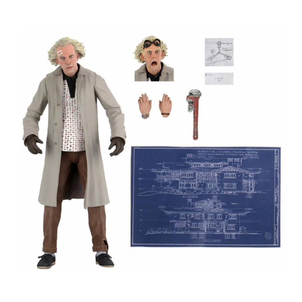 NECA Ultimate Back to the Future Doc Brown Action Figure